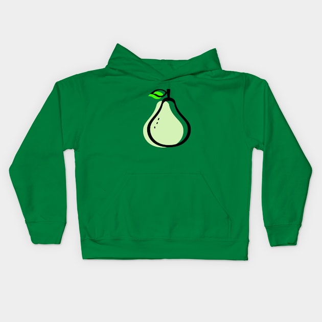 Tutti Frutti Pear Tart Green Kids Hoodie by BIBLIOTEECA